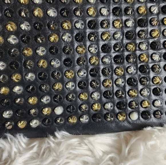 SOLD. Christian Louboutin Loubiposh Multi Color Studded Clutch Bag - Picture 8 of 8